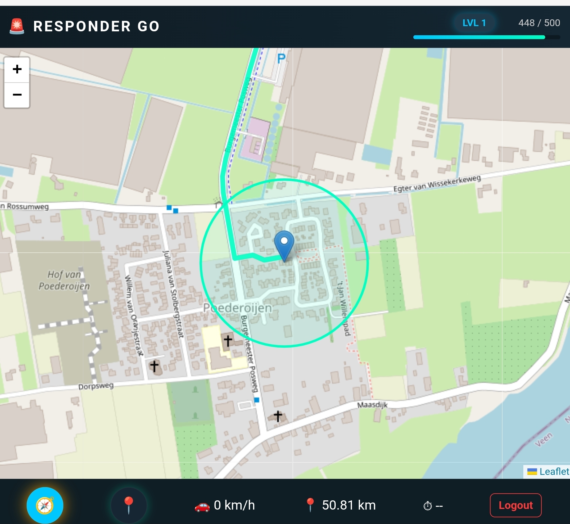 Responder GO meldingen